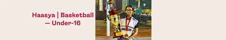 Haasya Represents Ranga Reddy District at Inter-District Basketball Championship